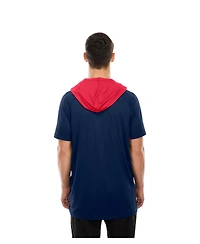 New Era Men's Navy Houston Texans Combine Authentic Hooded Raglan Short-Sleeve T-Shirt