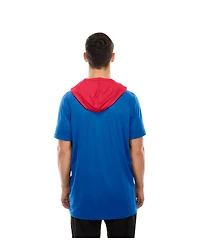 New Era Men's Royal York Giants Combine Authentic Hooded Raglan Short-Sleeve T-Shirt