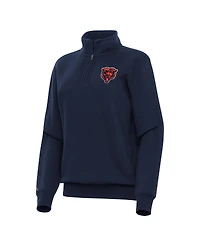 Antigua Women's Navy Chicago Bears Victory Quarter-Zip Top