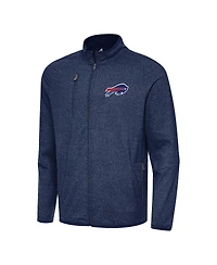 Antigua Men's Heather Navy Buffalo Bills Hold-Up Tri-Blend Full-Zip Jacket