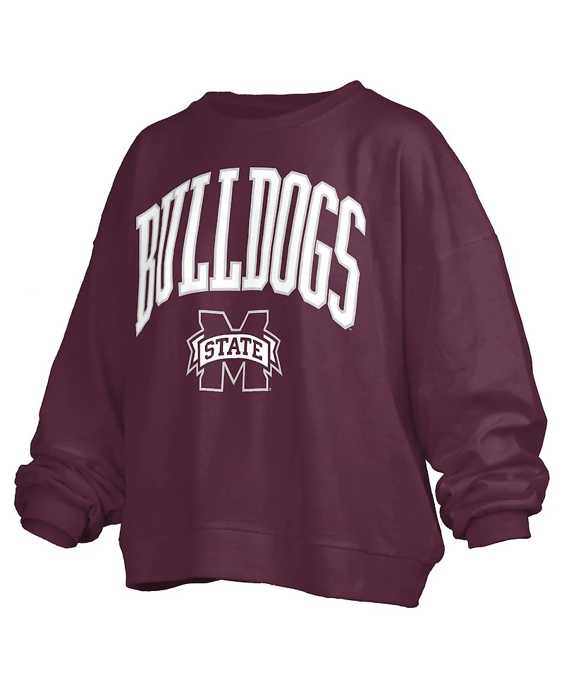 Pressbox Women's Maroon Mississippi State Bulldogs Janise Fleece Sweatshirt