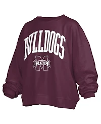 Pressbox Women's Maroon Mississippi State Bulldogs Janise Fleece Sweatshirt