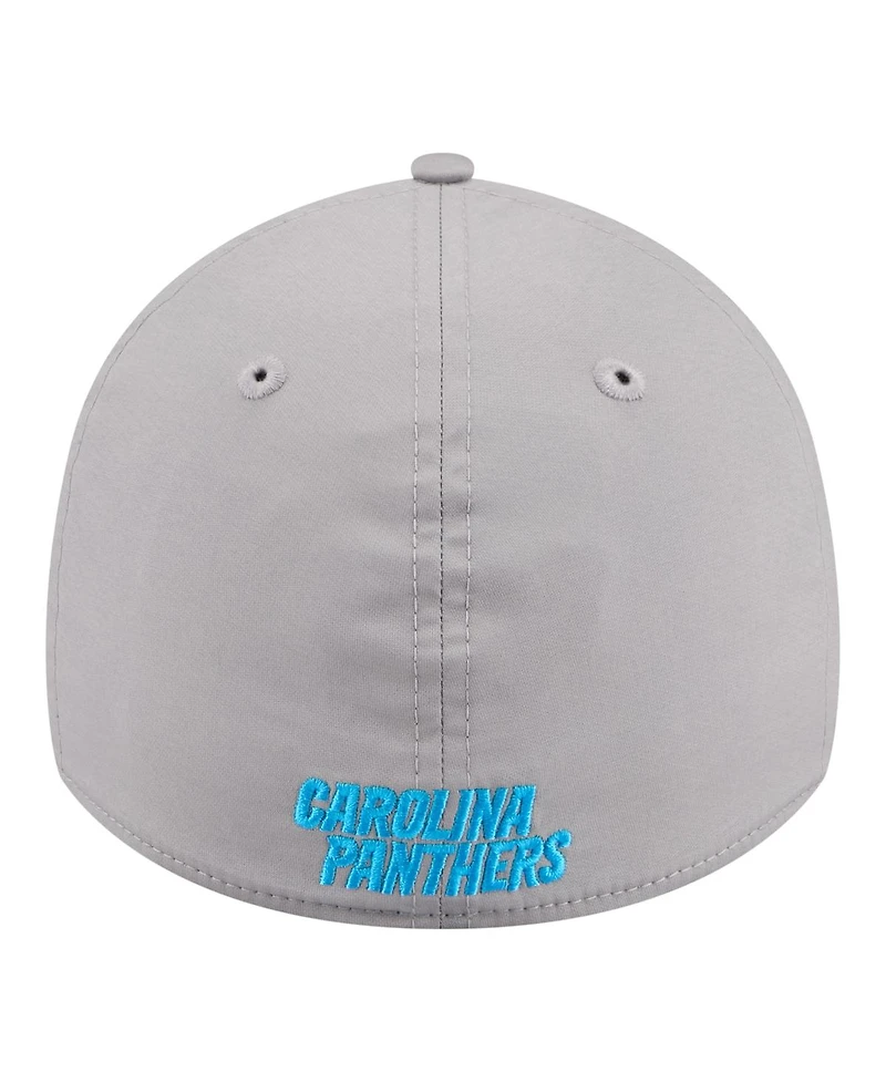 New Era Men's Gray Carolina Panthers Perforated 39THIRTY Flex Hat