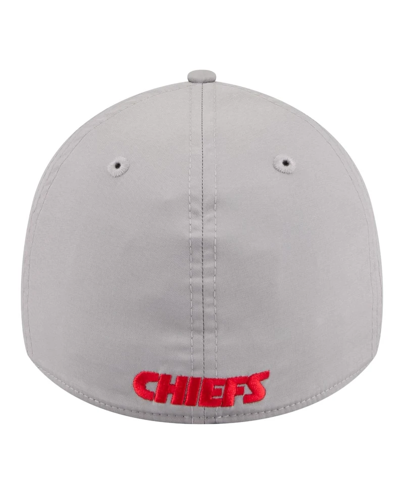 New Era Men's Gray Kansas City Chiefs Perforated 39THIRTY Flex Hat