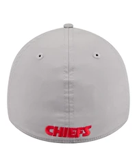 New Era Men's Gray Kansas City Chiefs Perforated 39THIRTY Flex Hat