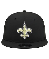 New Era Men's Black New Orleans Saints 9FIFTY Snapback Hat