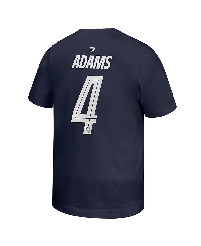 Nike Big Boys and Girls Tyler Adams Navy Usmnt Away Player Name Number T-Shirt