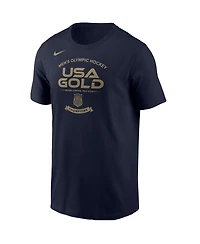 Nike Men's Navy Usa Hockey 2026 Winter Gold Medal Roster T-Shirt