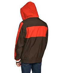 Tommy Hilfiger Men's Brown Cleveland Browns Gael Lightweight Half-Zip Pullover Hoodie Jacket
