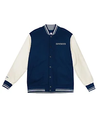 Mitchell & Ness Big Boys and Girls Navy/Cream Dallas Cowboys Full-Snap Varsity Jacket