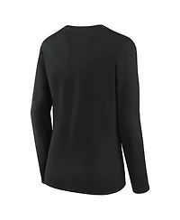 Logo Athletic Women's Black Las Vegas Raiders Grip Long Sleeve T-Shirt