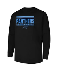 Fanatics Men's Black Carolina Panthers Big Tall Pop Long Sleeve T-Shirt