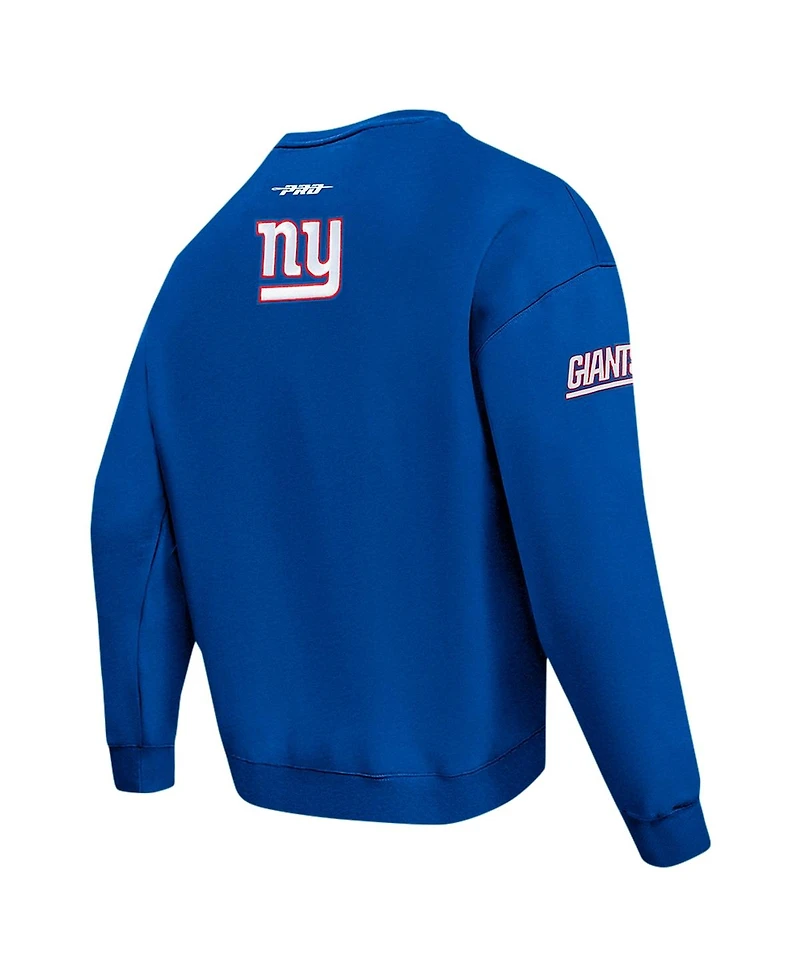 Pro Standard Men's Royal New York Giants Turn It Up Drop Shoulder Pullover Sweatshirt