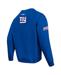 Pro Standard Men's Royal New York Giants Turn It Up Drop Shoulder Pullover Sweatshirt