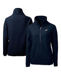 Cutter & Buck Women's Navy Los Angeles Dodgers Cascade Eco Sherpa Fleece Half-Zip Pullover Jacket