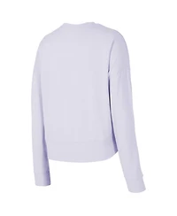 Concepts Sport Women's 2-Piece Light Purple Los Angeles Lakers Elevation Tri-Blend Long Sleeve Top and Shorts Set