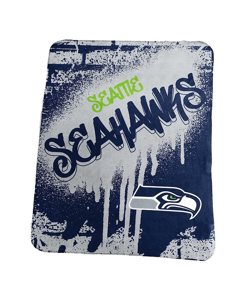 Logo Brands Seattle Seahawks 50" x 60" Classic Graffiti Fleece Throw Blanket