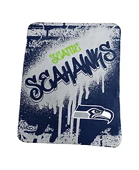 Logo Brands Seattle Seahawks 50" x 60" Classic Graffiti Fleece Throw Blanket