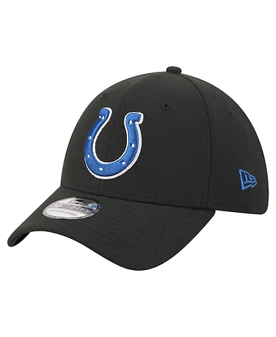 New Era Men's Black Indianapolis Colts Core Team 39THIRTY Flex Hat