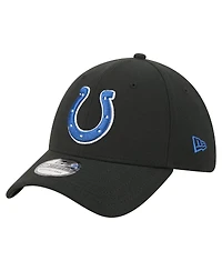 New Era Men's Black Indianapolis Colts Core Team 39THIRTY Flex Hat