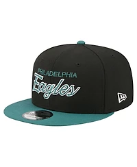 New Era Men's Black Philadelphia Eagles Core Team Script 9FIFTY Snapback Hat