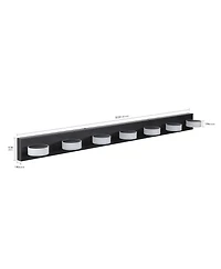 Busdays 52 Inch Modern 7 Light Led Vanity Light Fixture with Acrylic Shades Dimmable Bathroom Wall Sconce for Mirror Shower Decor
