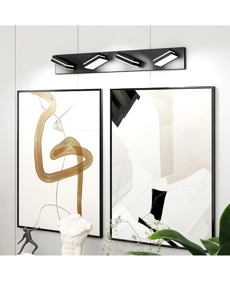 Busdays 4 Light Modern Led Vanity Light Wall Sconce for Bathroom and Mirror Sleek Minimalist Design Easy Installation