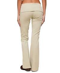 Edikted Women's Ivanne Foldover Flared Pants