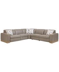 Maxyne 5-Piece Power Motion L-Shaped Sectional Sofa with 3 Recliners Set
