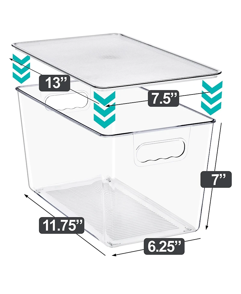 Sorbus Pack X-Large Stackable Storage Containers with Lids for Kitchen, Pantry