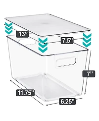 Sorbus Pack X-Large Stackable Storage Containers with Lids for Kitchen, Pantry