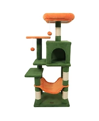 Cozito Multi-Level Cat Tower with 2-Door Condo and Padded Top Perch