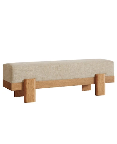 Slickblue Upholstered Entryway Bench with Mdf Frame