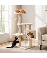 Cozito 36 inch Tall Kitten Tower with Condo and Plush Perch