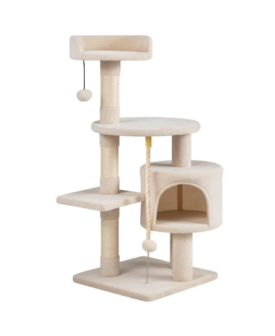 Cozito 36 inch Tall Kitten Tower with Condo and Plush Perch