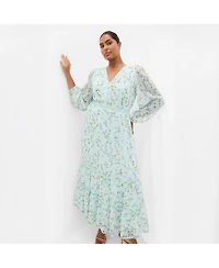City Chic Women's Kiki Ditsy Print Maxi Dress