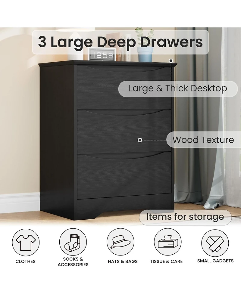 gaomon Drawer Tall Wood Dresser