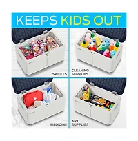 SereneLife Heavy-Duty Storage Bin with Built-in Combination Lock