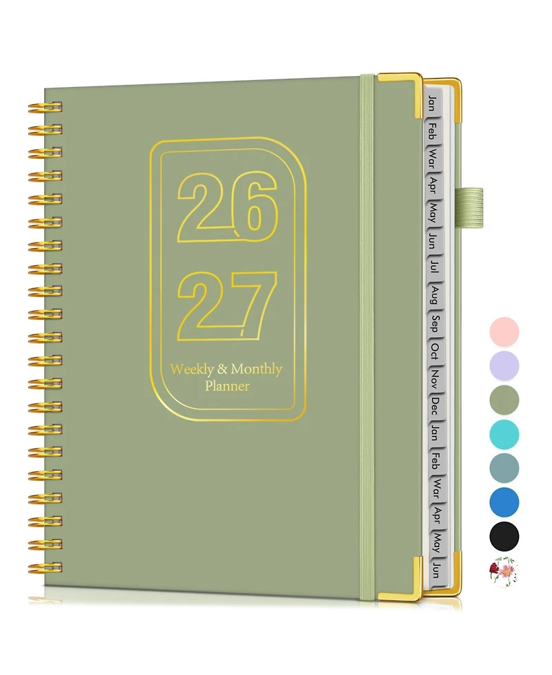 Gnuadz Planner 2026-2027 Weekly Monthly Hardcover Spiral Agenda - a4 (jan 2026