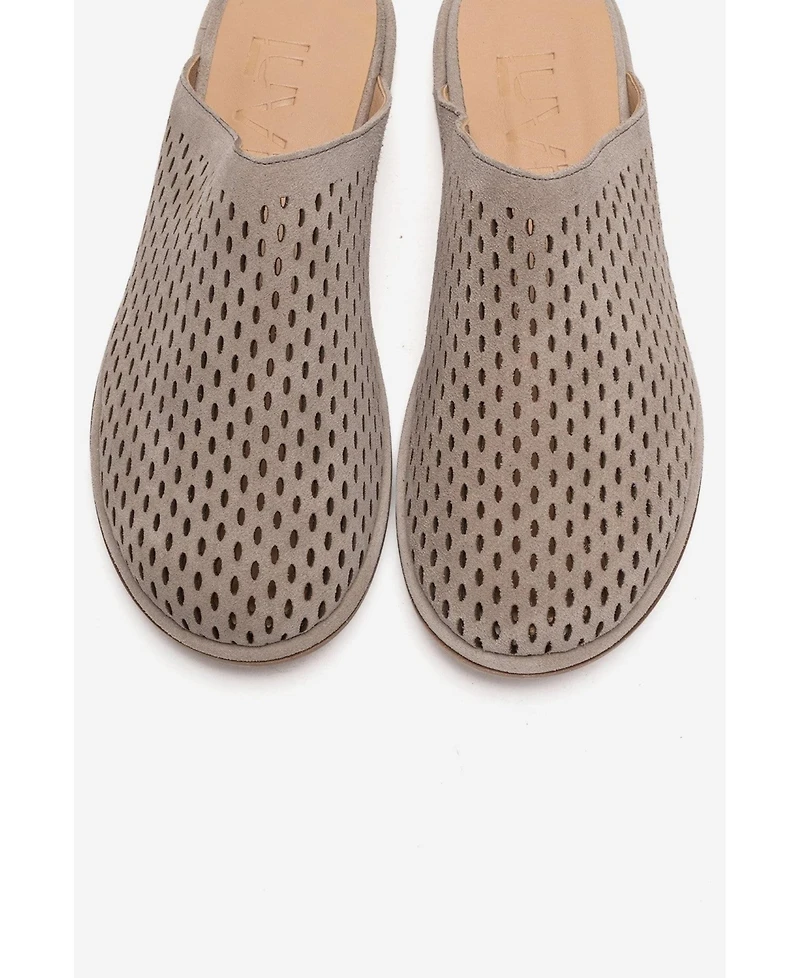 Forever and Always Shoes Melara Leather Slip On Mule