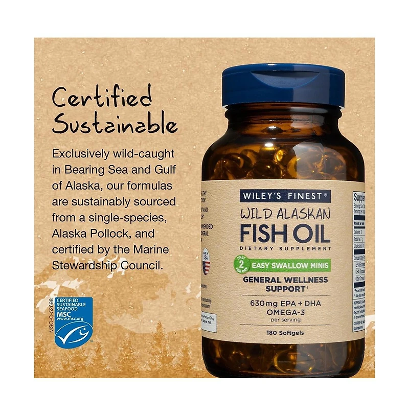 Wiley's Finest Wild Alaskan Fish Oil Minis