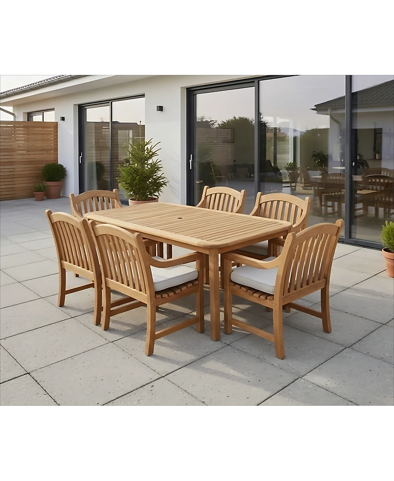 Bristol 7-Pc. Rectangle Dining Set (Dining Table and Chairs), Created for Macy's