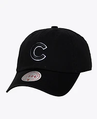 Mitchell & Ness Men's and Women's Black White Chicago Cubs 1904 Strapback Adjustable Hat