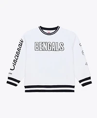 Mitchell & Ness Men's White Cincinnati Bengals Arctic Fleece Sweatshirt