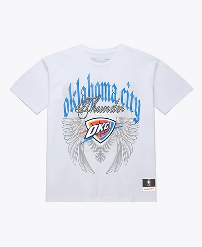 Mitchell & Ness Men's White Oklahoma City Thunder Old English Classic T-Shirt