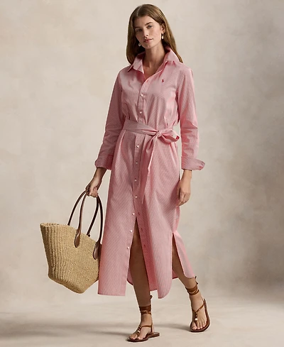 Polo Ralph Lauren Women's Long-Sleeve Collared Shirt Dress