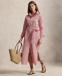 Polo Ralph Lauren Women's Long-Sleeve Collared Shirt Dress