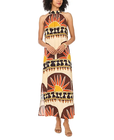 Vince Camuto Women's Halter High Neck Maxi Dress