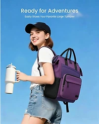 Lovevook Laptop Backpack for Women, 15.6 Inch Travel Backpack for Work College Business, Water Resistant Teacher Nurse Bag