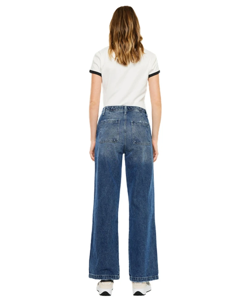 KanCan Women's Sterling High Rise 90's Wide-Leg Jeans